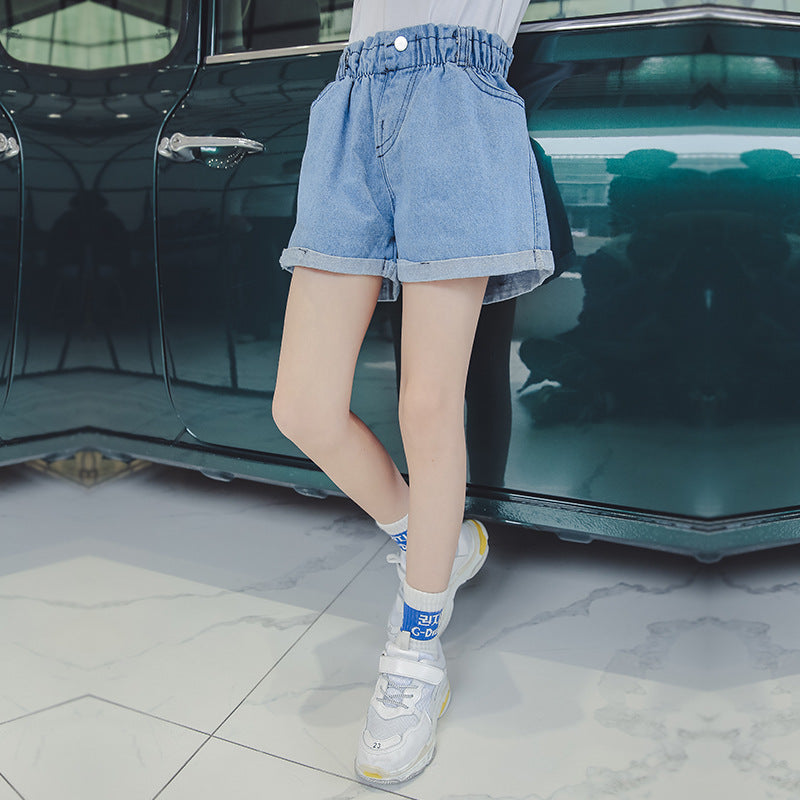 Girls' Denim Shorts Summer Fashion Solid Color Children's Pants Children Girl Shorts