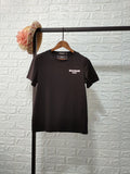 T Shirt Balmain Spring/Summer Cotton Flocking Small Letter Short Sleeve T-shirt for Men and Women