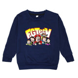 Fgteev Thin Round Neck Pullover Children's Sweater Long Sleeve Top