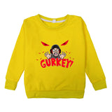 Fgteev Thin Round Neck Pullover Children's Sweater Long Sleeve Top