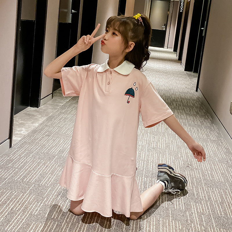 Girls Sweatshirt Dress Summer Children's Girl Dress