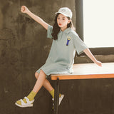 Children's Clothing Girls' Long Dress Summer Short Sleeve Kids' Skirt Girl Dresses