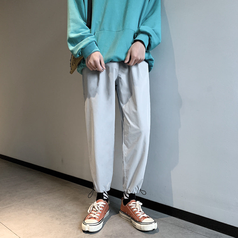 Men Pants Men's Loose Casual Pants Men's Solid Color