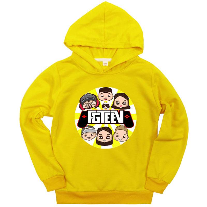 Fgteev T Shirt GRANNY'S House Gurkey Printed Children's Autumn Thin Hoodie Sportswear