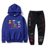 Travis Scott Astroworld Hoodie & Pant 2 Piece Set Printed Men and Women Fashion Casual Top