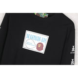 Shark Print Sweatshirts Spring And Autumn Thin Round Neck Sweater Male And Female Large Size Youth Pullover Pure Cotton Top