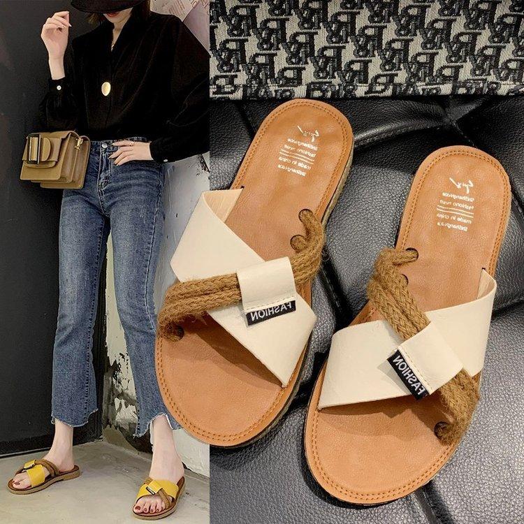 Women Open Toe Sandals Flats Summer Fashion Cross Sandals