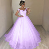 Bohemian Coachella Outfits off-Shoulder V-neck Slim Fit Fashion Puffy Trailing Lace Dress