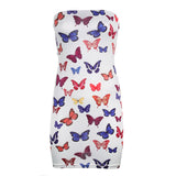 Mini Club Dresses Women's Tube Top Printed Dress Summer