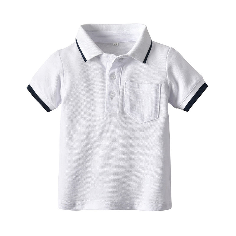 Children Boy Co Ord 2 Piece Set Summer Fashion Polo Shirt T-shirt Casual Shorts