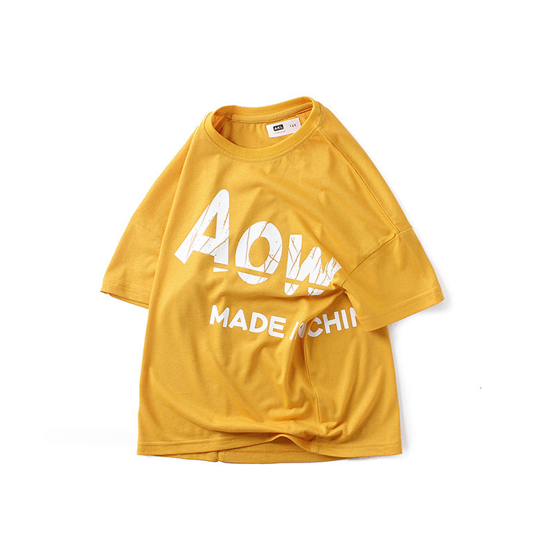 Children T Shrits Summer Children's T-shirt Cotton Print Short Sleeve