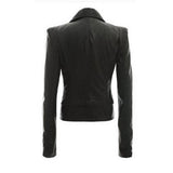 Leather Biker Coat Golden Leather Jacket Women Pu Jackets Fashion Motorcycle Leather Coat