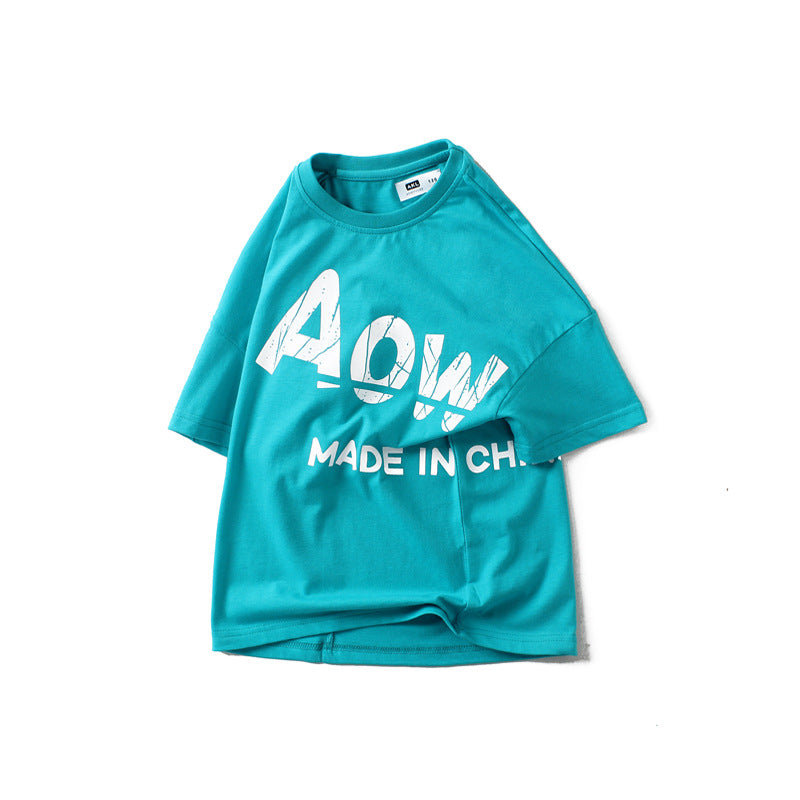 Children T Shrits Children's Summer Clothing Boy's Short-Sleeved T-shirt Loose