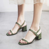 Nude Block Heel Peep Toe Sandals