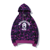 Bape Military Hoodie Printed Hoodie Men'S Women'S Pullover