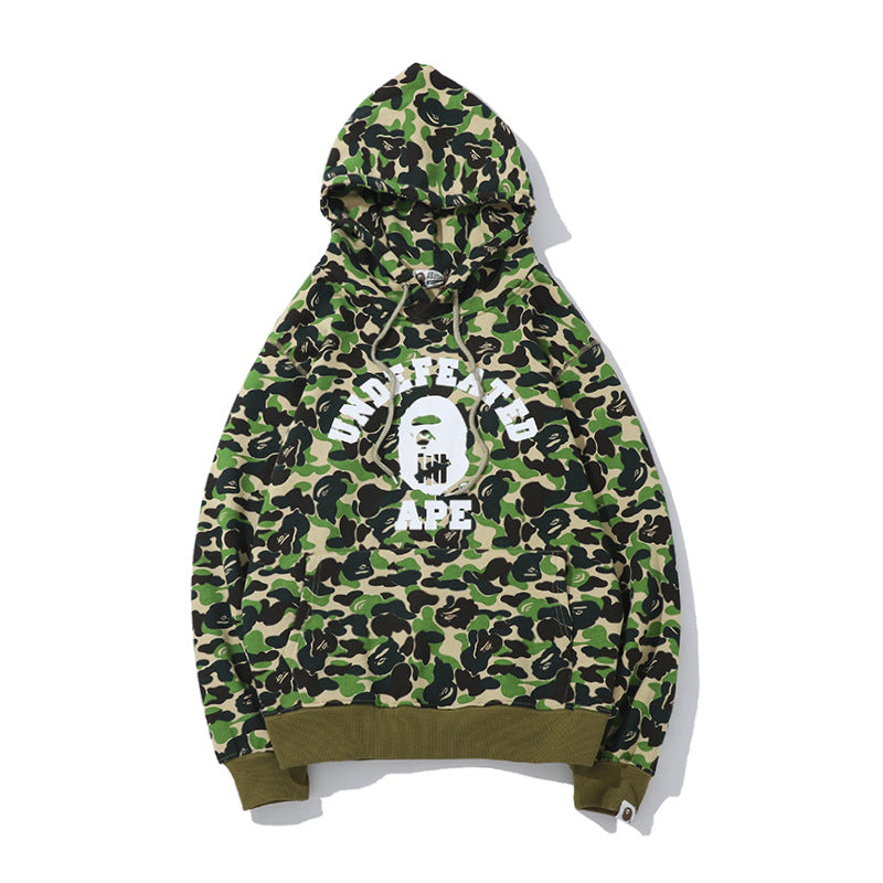 Bape Military Hoodie Printed Hoodie Men'S Women'S Pullover
