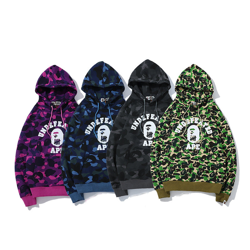 Bape Military Hoodie Printed Hoodie Men'S Women'S Pullover