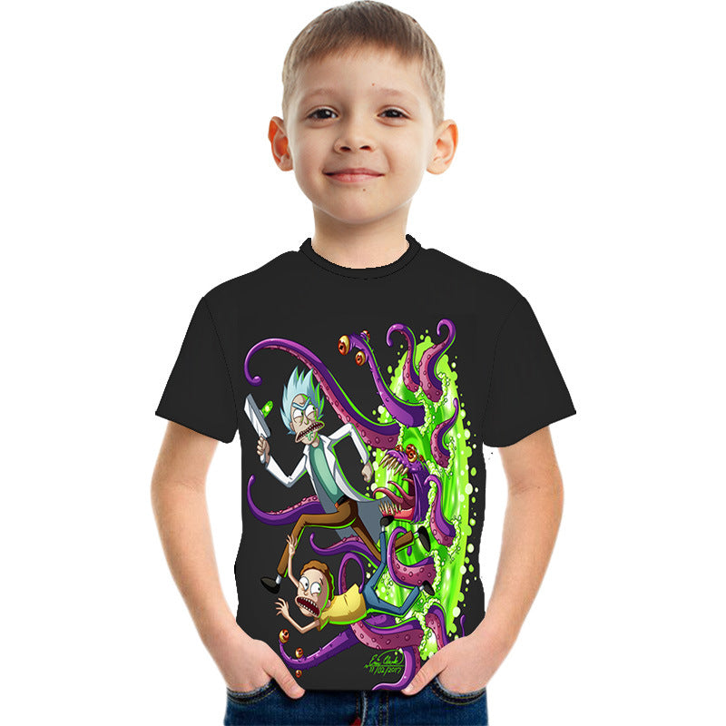 Rick and Morty for Children Fashion Casual Short Sleeve T-shirt
