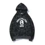 Bape Military Hoodie Printed Hoodie Men'S Women'S Pullover