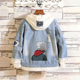 Comic Denim Jacket Men's and Women's Casual Loose Denim