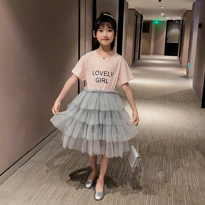 Girls' Skirt Summer Princess Dress Children's Clothing Stitching Children Girl's Summer Clothes