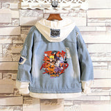 Comic Denim Jacket Spring and Autumn Denim Jacket