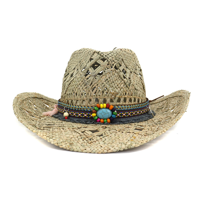 Straw Cowboy Hats Straw Men's and Women's Denim Hat Sun Protection Sun Hat