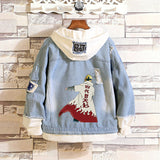 Comic Denim Jacket Men's and Women's Casual Loose Denim