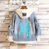 Comic Denim Jacket Men's and Women's Casual Loose Denim