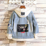 Comic Denim Jacket Spring and Autumn Men and Women Fashion Denim Jacket