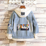 Comic Denim Jacket Spring and Autumn Men and Women Fashion Denim Jacket
