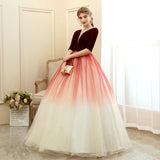 Women's Evening Dress Ball Gown Princess Quinceanera Tulle Tutu Dress Performance Dress Length Host Evening Dress