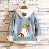 Comic Denim Jacket Men's and Women's Casual Loose Denim