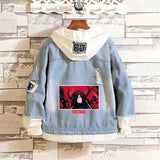 Comic Denim Jacket Spring and Autumn Men and Women Fashion Denim Jacket