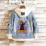 Comic Denim Jacket Spring and Autumn Denim Jacket