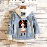 Comic Denim Jacket Spring and Autumn Denim Jacket