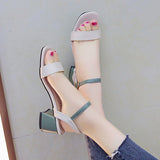 Nude Strappy Block Heels