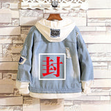 Comic Denim Jacket Men's and Women's Spring and Autumn Denim Jacket