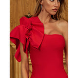 Victoria Beckham Dresses Spring Strapless Sexy Red Dress