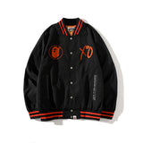 Shark Print Jacket Spring And Autumn Embroidered Red Edge Jacket Baseball Uniform