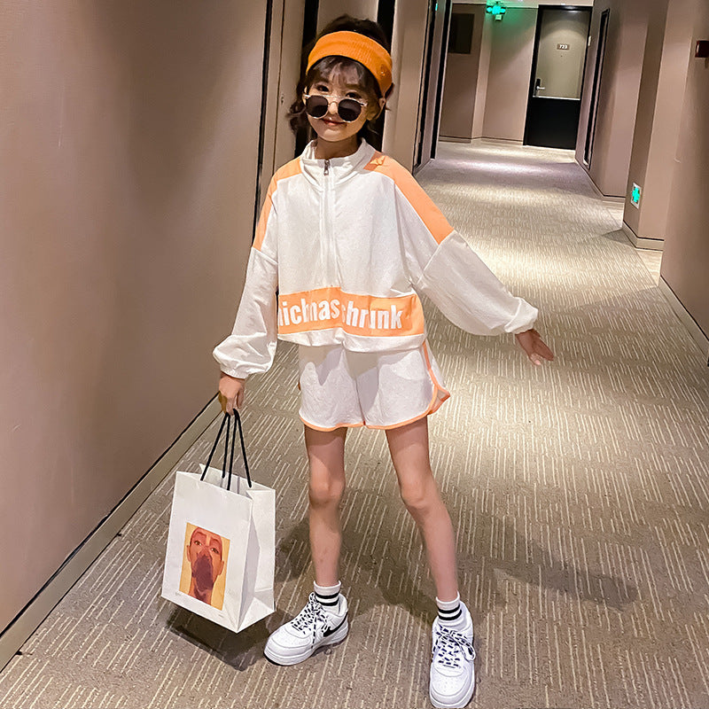 Children's Summer Sun Protective Clothes Suit Girls Fashion Two-Piece Suit GIRL'S 2 Piece Set