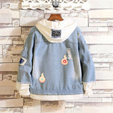 Comic Denim Jacket Men's and Women's Spring and Autumn Denim Jacket
