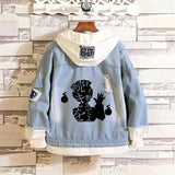 Comic Denim Jacket Men's and Women's Spring and Autumn Denim Jacket