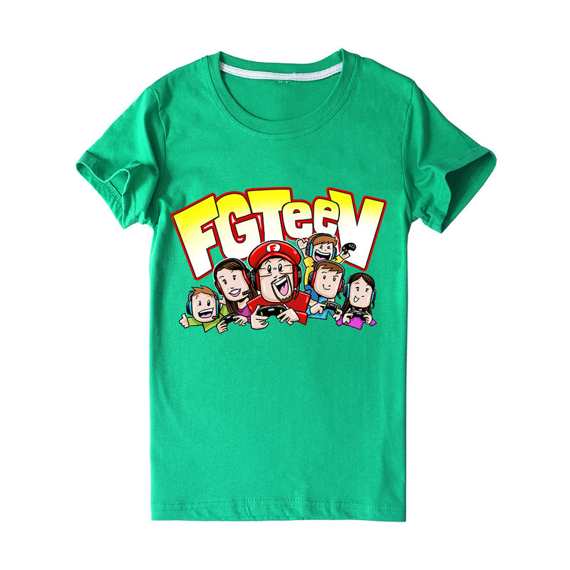 Fgteev T Shirt Cartoon Roblox Fgteev The Family Gamet T-shirt