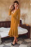 Formal Dresses & Gowns Women's Long-Sleeved Dress Fishtail Dress