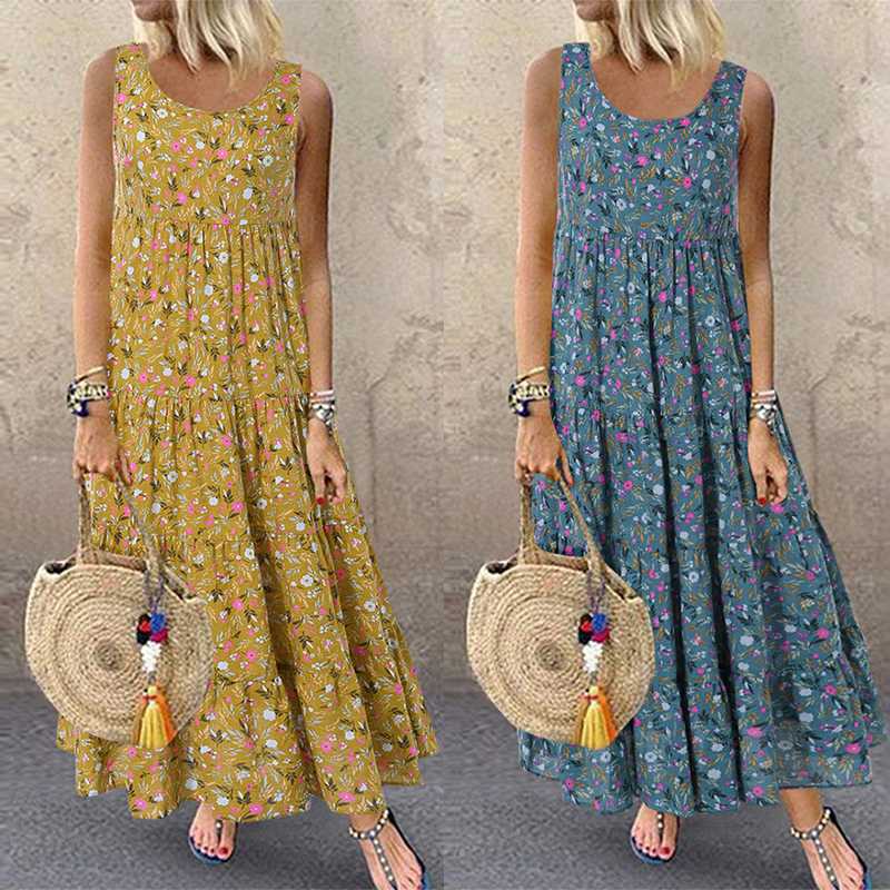 Emery Rose Dresses Retro Sleeveless round Neck Women's Dress