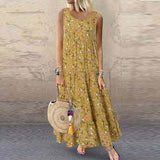 Emery Rose Dresses Retro Sleeveless round Neck Women's Dress