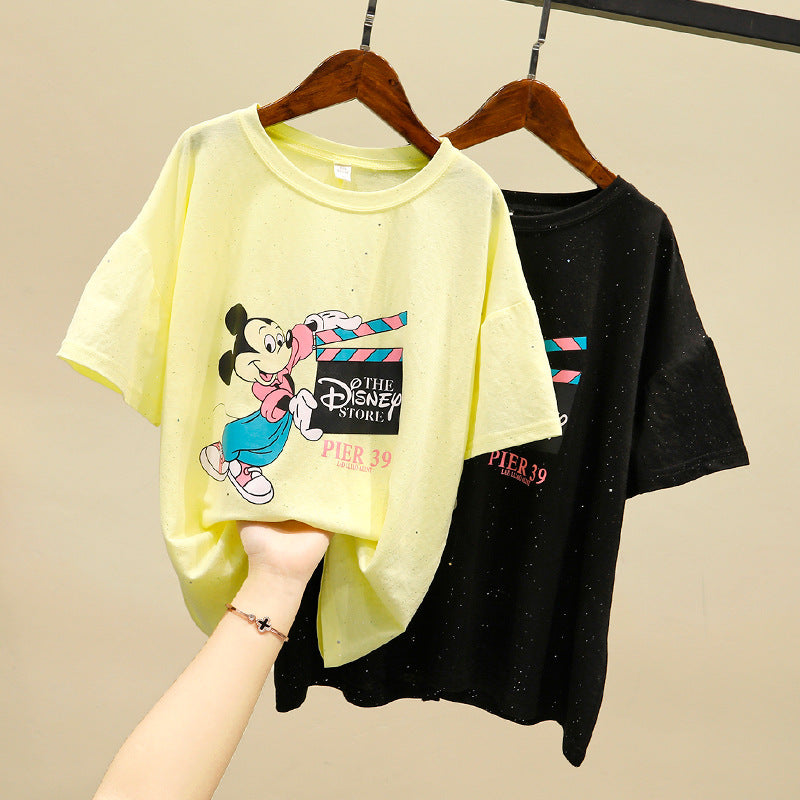 Summer Loose T-shirt Girls Fashionable Short Sleeve Tops Girl T Shirts