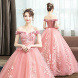 Women's Evening Dress Ball Gown Princess Quinceanera Wedding Dresses Colorful Wedding Dress Wedding Banquet Long Host Evening Dress Women