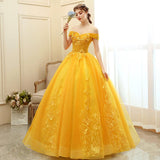 Women's Evening Dress Ball Gown Princess Quinceanera Wedding Dresses Colorful Wedding Dress Wedding Banquet Long Host Evening Dress Women